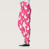 Leggings van hotroze en witte Bunny Rabbit (Links)