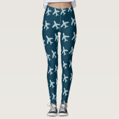 Leggings van kleine vliegtuigen (blauwgroen) (Voorkant)