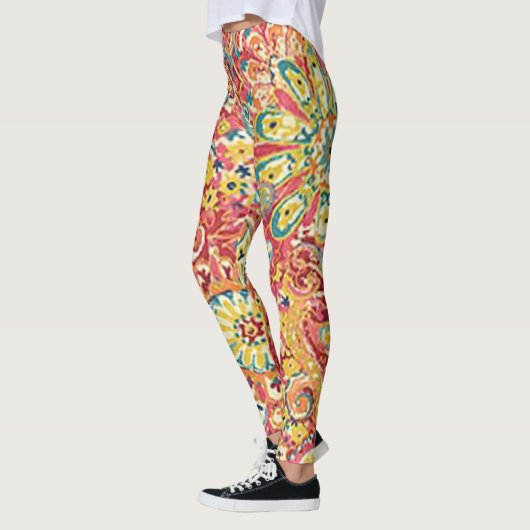 Leggings van kleurrijke bloem (Links)