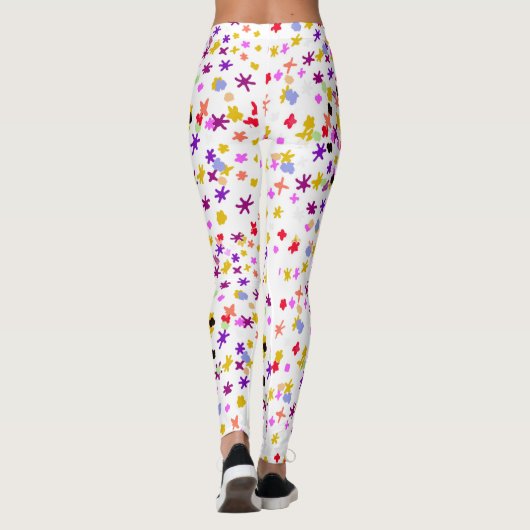 Leggings van kleurrijke Floral (Achterkant)