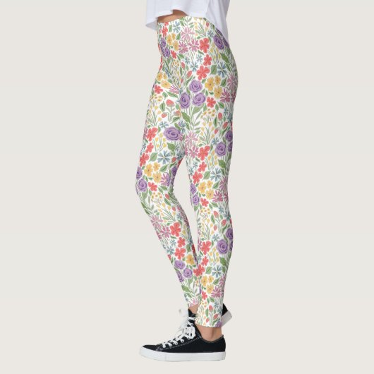 Leggings van kleurrijke Floral (Links)