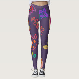 Leggings van kleurrijke Tulpen en bloemen