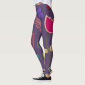 Leggings van kleurrijke Tulpen en bloemen (Links)