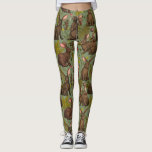 Leggings van konijnen en bossen<br><div class="desc">Door de hand getrokken konijnen en houtbodemflora gistende paddenstoelen en beriërs en insecten</div>