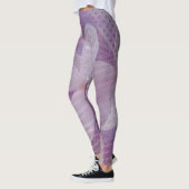 Leggings van lavendel en Paarse Abstracte flora (Links)