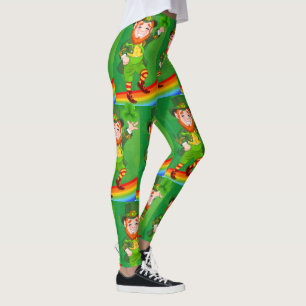 Leggings van Leprechaun en Shamrocks St Patrick's