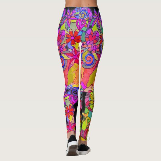 Leggings van Leslie Clair Bures om het hart te ver (Achterkant)