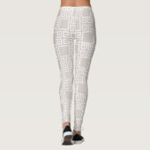 Leggings van lichtbeige Geometrische vrouwen (Achterkant)