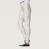 Leggings van lichtbeige Geometrische vrouwen (Links)