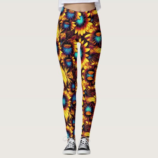 Leggings van lumierzonnebloemen (Voorkant)