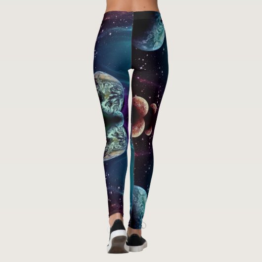 Leggings van moon, Planet en sterren (Achterkant)