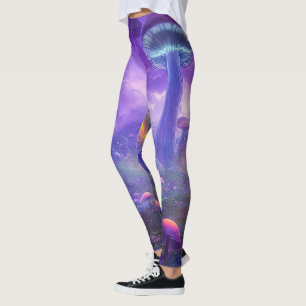 Leggings van Neon Fantasy Mushrooms