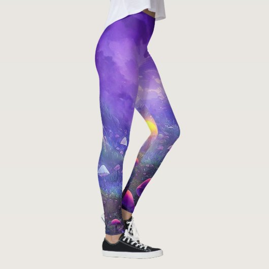 Leggings van Neon Fantasy Mushrooms (Rechts)