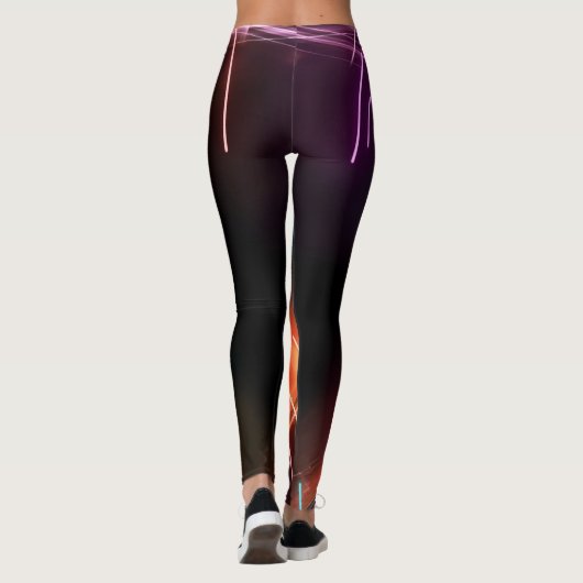 Leggings van Neon Led Artistic Black Vrouwen (Achterkant)