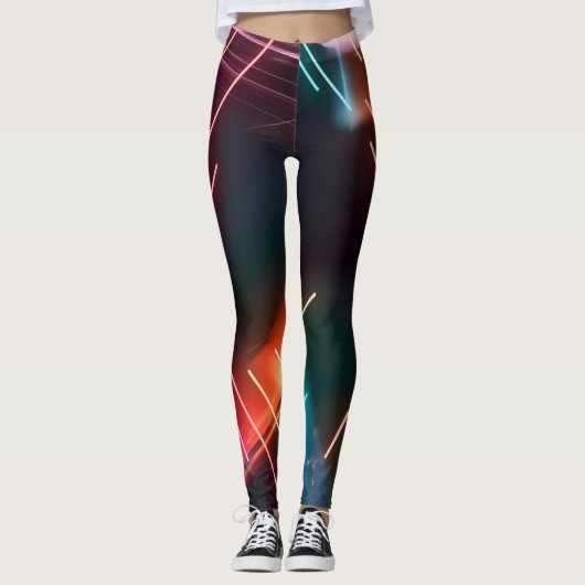 Leggings van Neon Led Artistic Black Vrouwen (Voorkant)