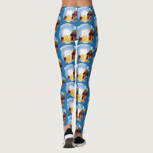 Leggings van Oktoberfest Beer en Dog (Achterkant)