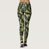 Leggings van Olive Green Camouflage (Achterkant)