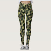 Leggings van Olive Green Camouflage (Voorkant)