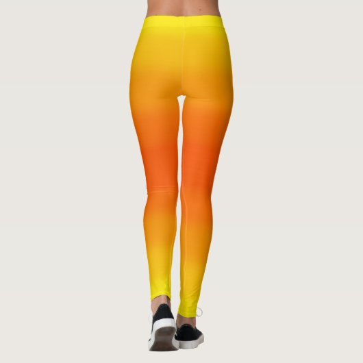Leggings van Oranje en gele gradiënt (Achterkant)