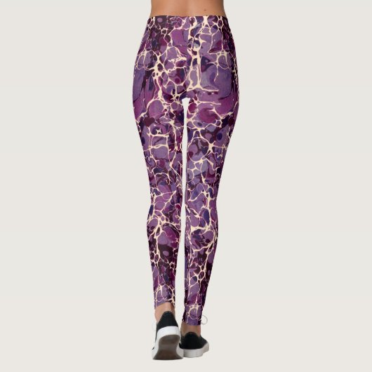  Leggings van Paars gemarmerd papier (Achterkant)