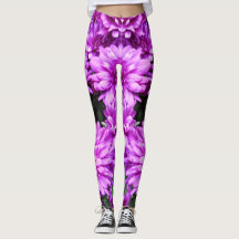 Leggings van paarse bloemen
