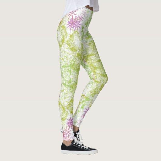Leggings van paarse bloemen (Rechts)
