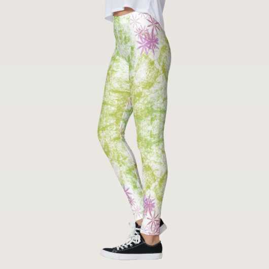 Leggings van paarse bloemen (Links)