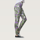 Leggings van Paarse en Witte snijbloemen (Rechts)