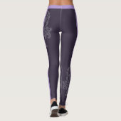 leggings van Paarse en zwarte dampen (Achterkant)