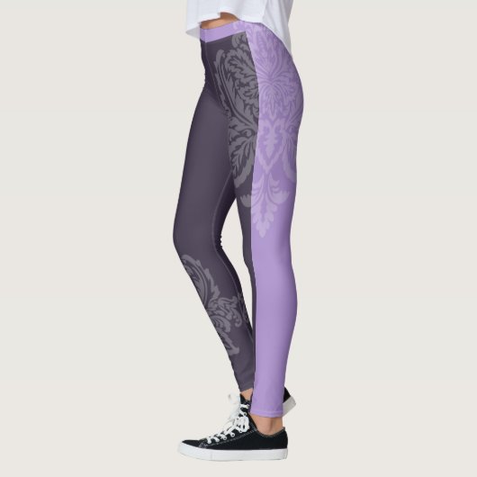 leggings van Paarse en zwarte dampen (Links)