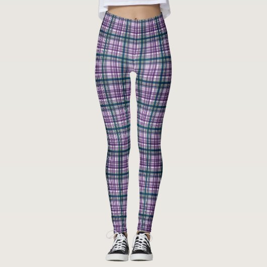Leggings van Paarse/groene vrouwen (Voorkant)