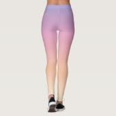 Leggings van Paarse, roze en perzikombre (Achterkant)
