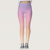 Leggings van Paarse, roze en perzikombre (Voorkant)