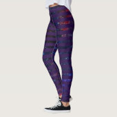 Leggings van Paarse sterrenstelsels en stripes (Links)