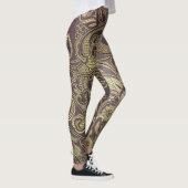 Leggings van Paisley Brocade in goud en bruin (Rechts)