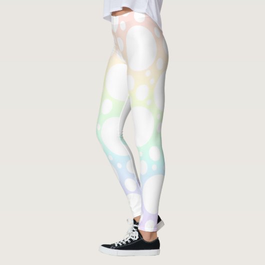 Leggings van pasta Rainbow Polka Dot (Links)