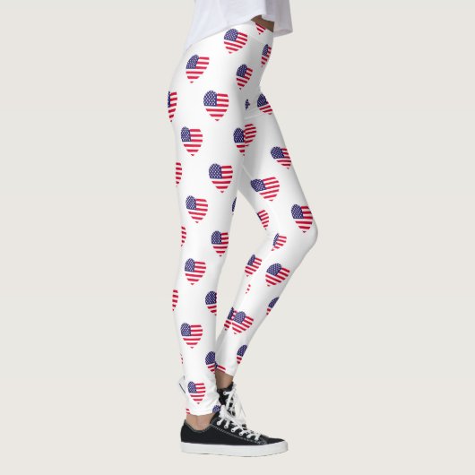 Leggings van Patriottische Amerikaanse vlaggen (Rechts)