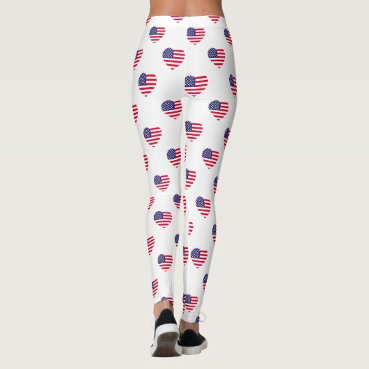 Leggings van Patriottische Amerikaanse vlaggen (Achterkant)