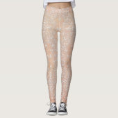 Leggings van Peach Diamond Damask Lace (Voorkant)