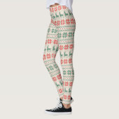 Leggings van Poinsettia en rendieren (Links)