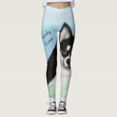 Leggings van Pomsky Dog (Voorkant)