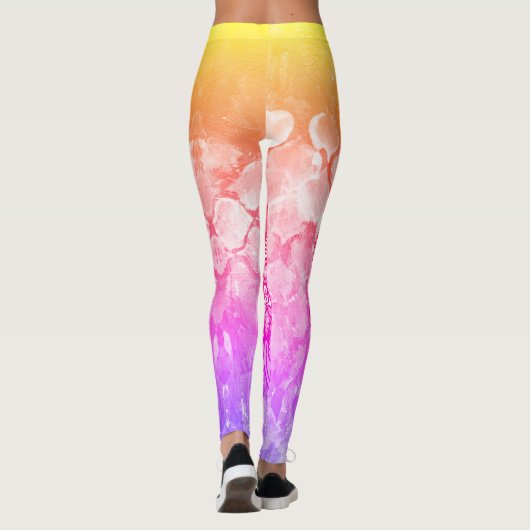 Leggings van Rainbow mandala lotus (Achterkant)