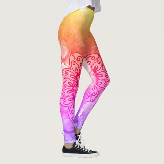 Leggings van Rainbow mandala lotus (Rechts)