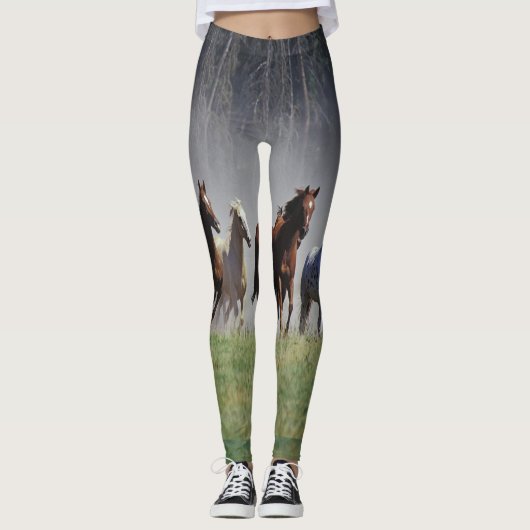 Leggings van rijpaarden (Voorkant)