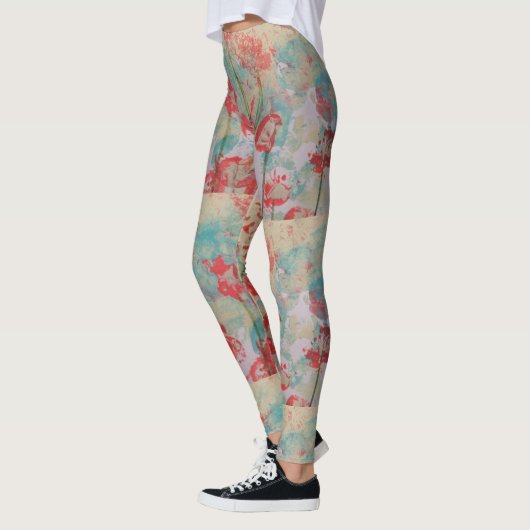 Leggings van rode Floral (Links)