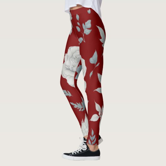 Leggings van rode Floral (Links)