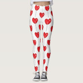 leggings van rode hartritme (Voorkant)