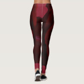 Leggings van rode rozen, yoghagons, actieve kledin (Achterkant)