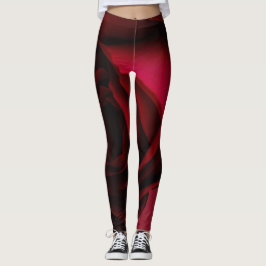 Leggings van rode rozen, yoghagons, actieve kledin