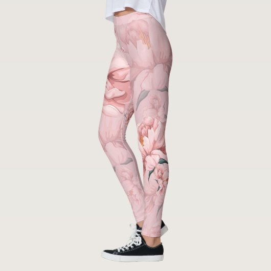 Leggings van roze bloemen (Links)
